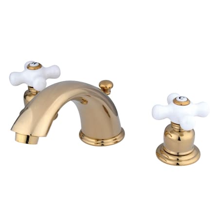 Kingston Brass KB962PX Magellan Widespread Bathroom Faucet, Polished Brass KB962PX
